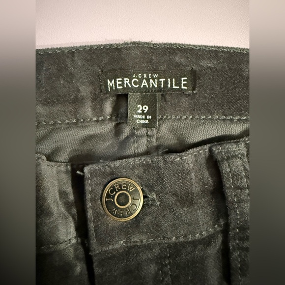 J. Crew Factory Mercantile Mid-Rise Gray Velvet Skinny Jeans - Size 29 - Picture 4 of 6